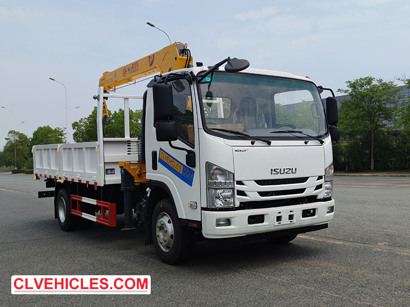 ISUZU ELF truck mounted crane